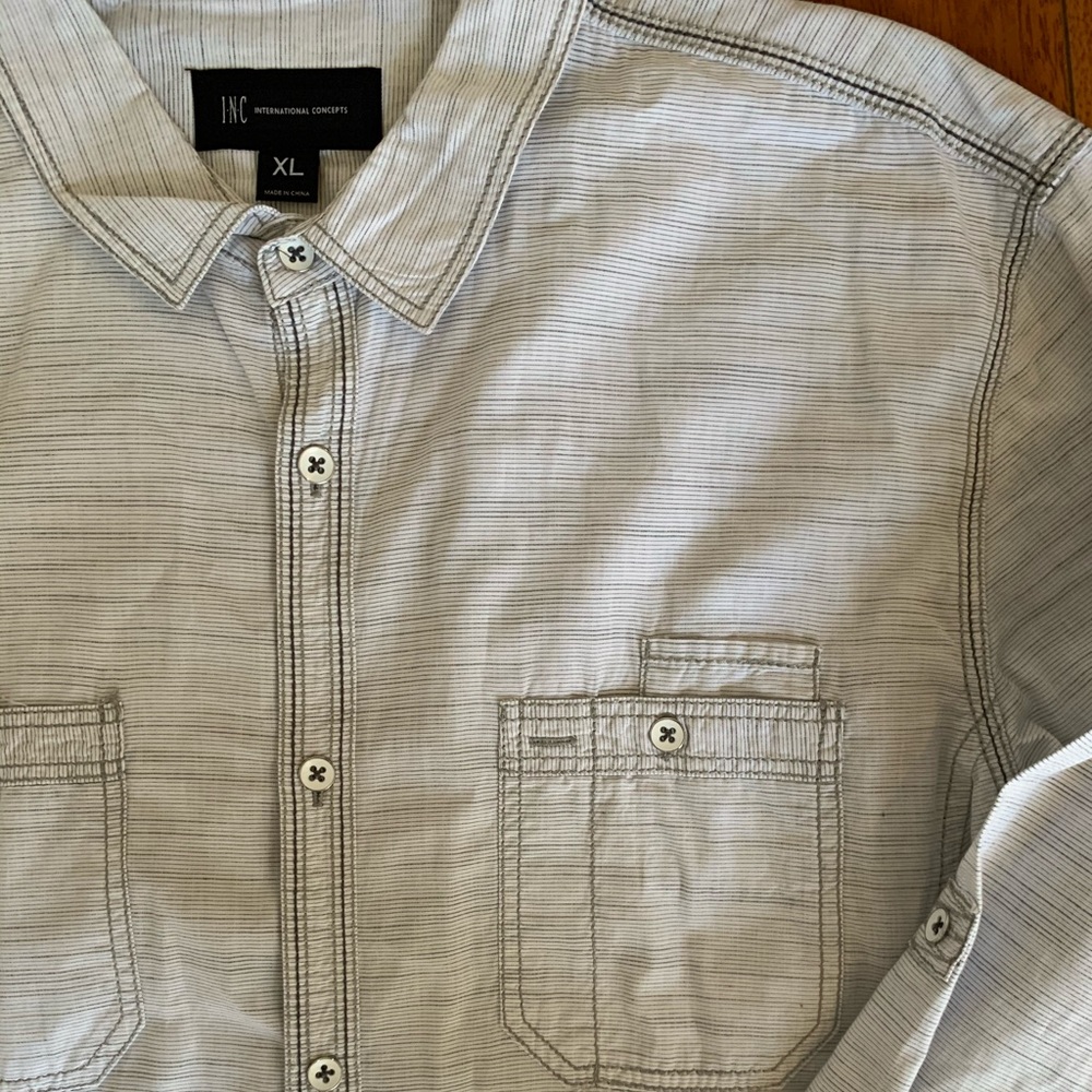 INC. - Grey Button Down Shirt - Size XL